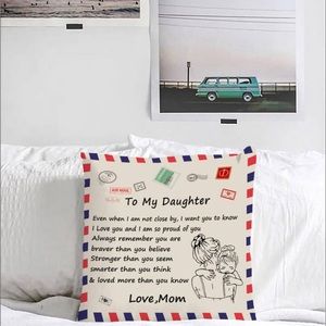 🌸 5 for $25 // To My Daughter decorative throw pillow cover 18x18
